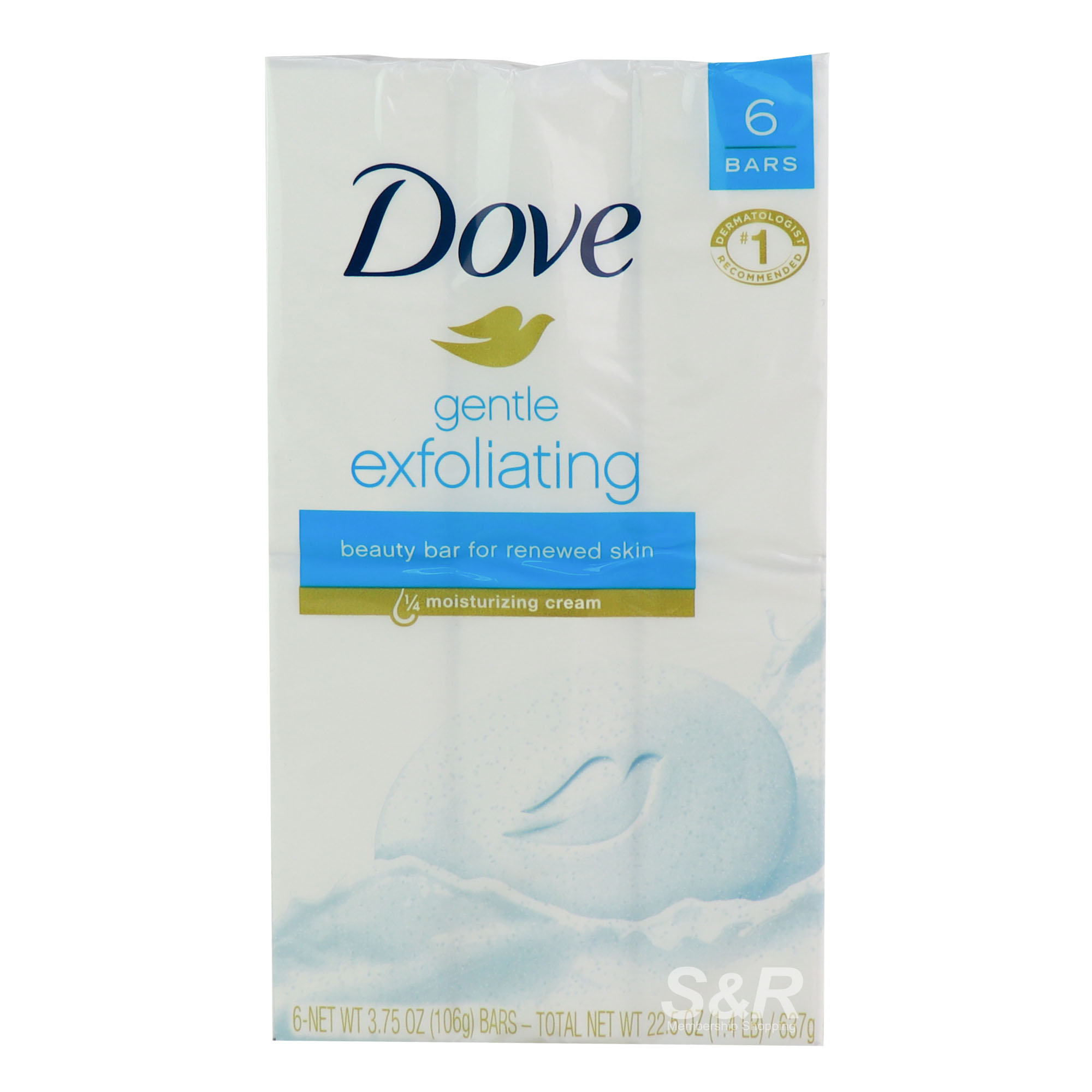 Dove Gentle Exfoliating Beauty Bars 6pcs